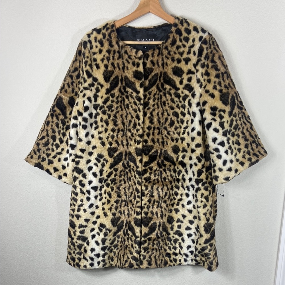 SHACI Leopard Print Coat Size M